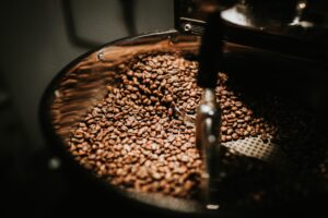 Koffiebonen branden